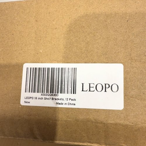 8PK LEOPO HEAVY DUTY SHELF LARGE WALL BRACKETS AND SUPPORTS - 18" - BLACK image 3