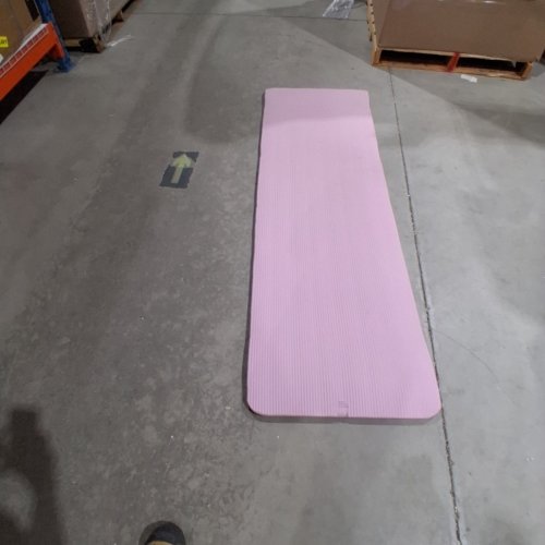 AMAZON BASICS WORKOUT EXERCISE YOGA MAT WITH CARRYING STRAP - 1" X 72" X 22" - PINK image 2