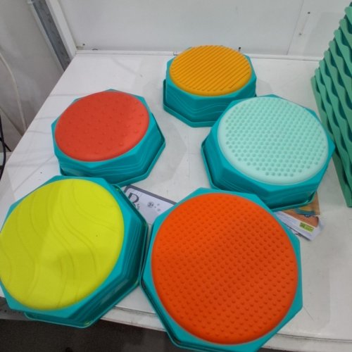 13PC B. BATTAT TOYS BALANCE BEAM STEPPING STONES ACTIVE PLAY SET FOR TODDLERS AND KIDS - BALANCE AND BUILD SET - BLUE/MULTICOLOUR (MODEL: BX2482C1Z) image 3
