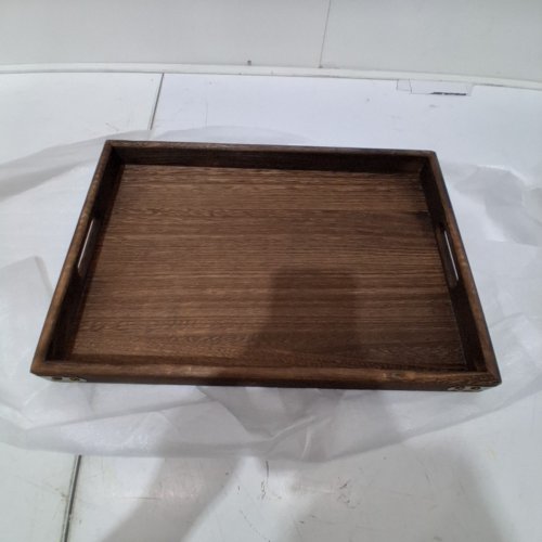 DECORATIVE WOOD SERVING TRAY FOR OTTOMAN - 15"X11" (MODEL: BIG) image 3