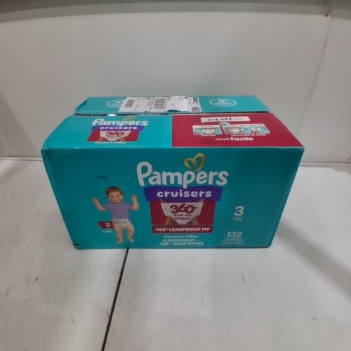 132PK PAMPERS SWADDLERS DIAPERS - SIZE 3 (13LB - 26LB) image 2