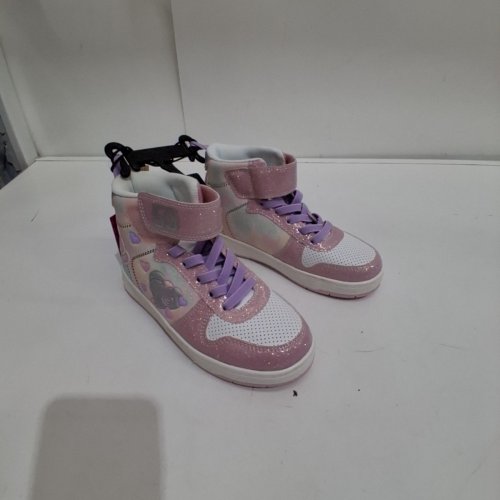 GIRL'S BARBIE HIGH-TOP SNEAKERS - 13 - PINK/PURPLE (STYLE: 62BARBIEW26) image 3