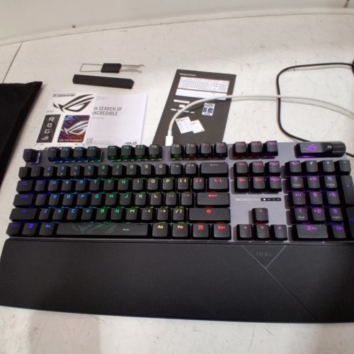 ASUS ROG STRIX SCOPE II RX GAMING KEYBOARD WITH PRE-LUBED ROG RX RED LINEAR OPTICAL SWITCHES, SOUND-DAMPENING FOAM, PBT DOUBLESHOT KEYCAPS & WRIST REST (MODEL: XA12) image 2