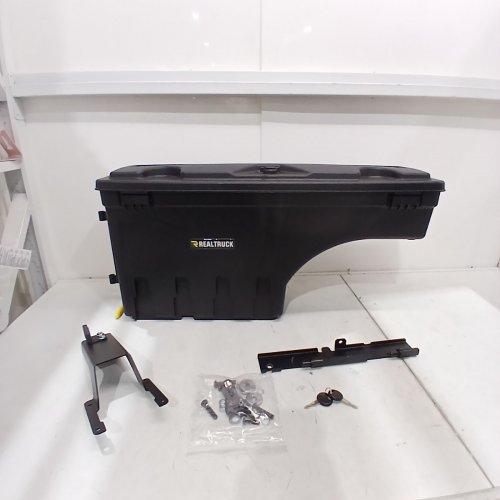 REALTRUCK LEFT DRIVER'S SIDE TRUCK BED SWINGCASE TOOLBOX FOR 2017-2026 FORD F250/F350 - BLACK (MODEL: SC205D) image 3