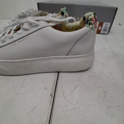 WOMEN'S TED BAKER MAISIE LEATHER COURT SHOE - 9 - WHITE/MULTICOLOR (MODEL:2013638) image 3