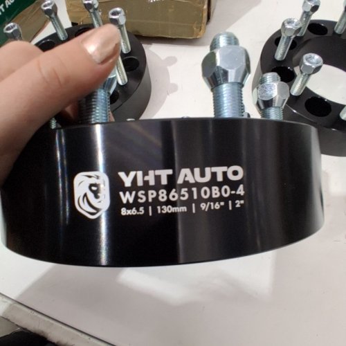 4PK YHTAUTO WHEEL SPACERS - 2" X 9/16" - 8C6.5 - 130MM - BLACK - (MODEL: WSP86510B0-2-YC) image 3
