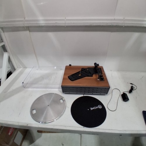 XJ-HOME VINYL RECORD PLAYER WITH SPEAKERS AND BLUETOOTH - BROWN - (MODEL:XJ-H02) image 6