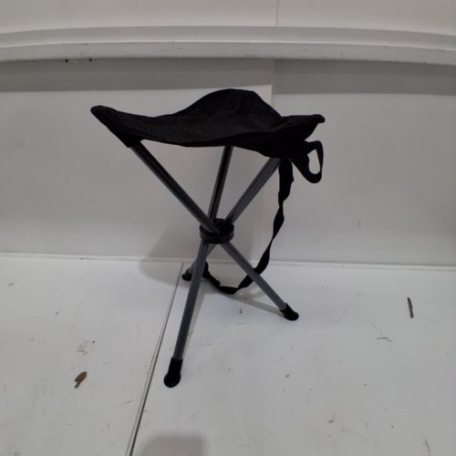 AMAZON BASICS PORTABLE FOLDING CAMPING STOOL - 15" X 15" X 19" - BLACK image 2