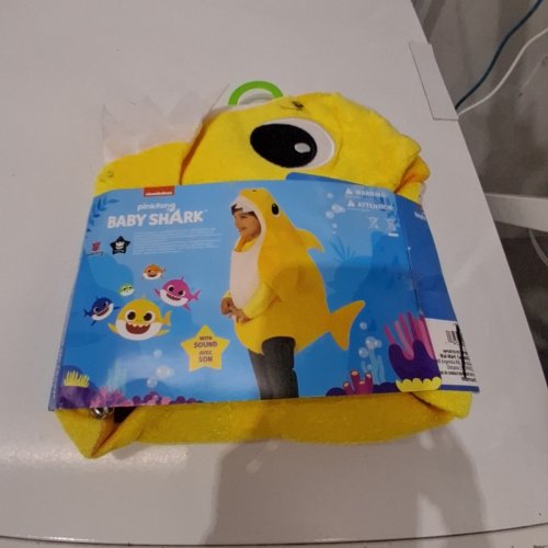 UNISEX INFANTS RUBIES PINKFONG BABY SHARK ROMPER COSTUME WITH SOUND BOX - PLAYS ORIGINAL BABY SHARK SONG - 2T - YELLOW image 3