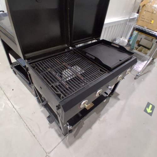 BPS DELUXE 4-BURNER EVENT GRILL AND GRIDDLE COMBO - 40" X 65" X 28" - BLACK (MODEL: GD410) image 3