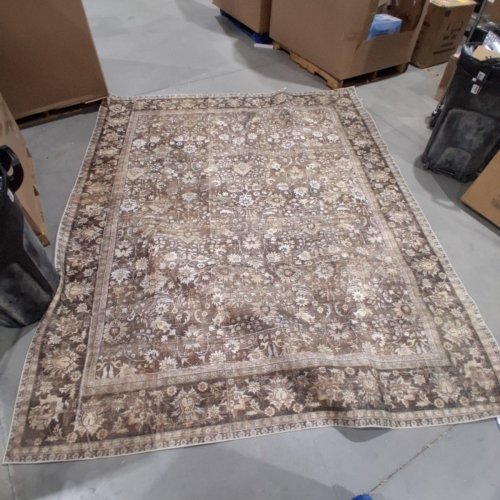 BERTHMEER NON-SLIP TRADITIONAL ORIENTAL AREA RUG - 8FT X 10FT - BROWN image 2