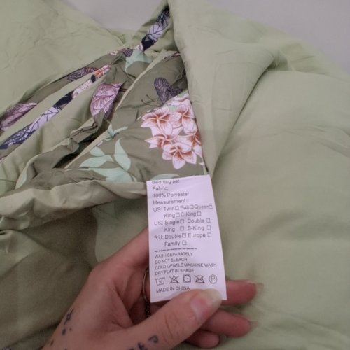 BEDSURE FLORAL COMFORTER BLANKET - QUEEN - GREEN image 2