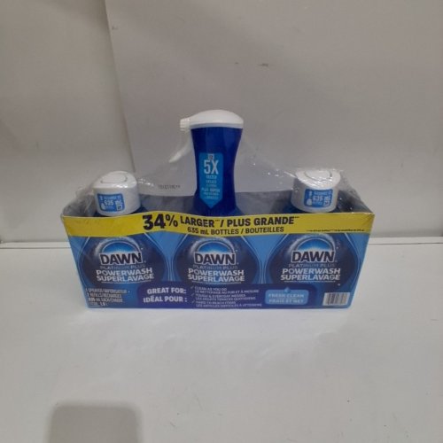3PC DAWN ULTRA PLATINUM POWERWASH DISH SPRAY STARTER KIT WITH 2 REFILLS - 635ML BOTTLES - FRESH SCENT image 2