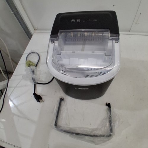 ZLINKE PORTABLE ICE MAKER WITH DUAL SIZE CUBES - MAKES 28LBS OF ICE A DAY - BLACK (MODEL: IM-12E) image 3