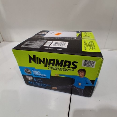 34PK UNISEX PAMPERS NINJAMAS BEDWETTING DISPOSABLE UNDERWEAR - SIZE LARGE 64-95 LBS image 3