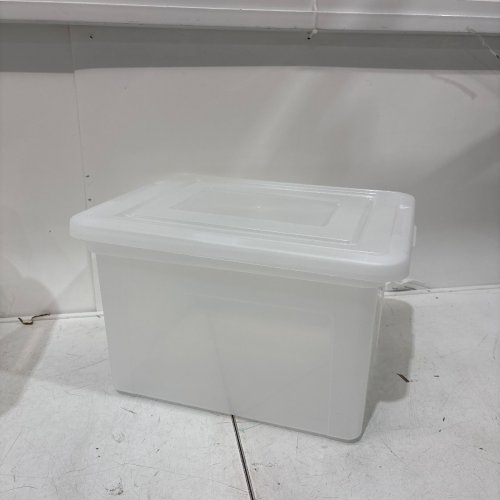 STORAGE CONTAINER WITH LID - 18" X 11" X 14" - CLEAR image 2