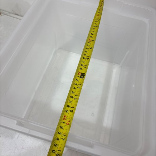STORAGE CONTAINER WITH LID - 18" X 11" X 14" - CLEAR image 4