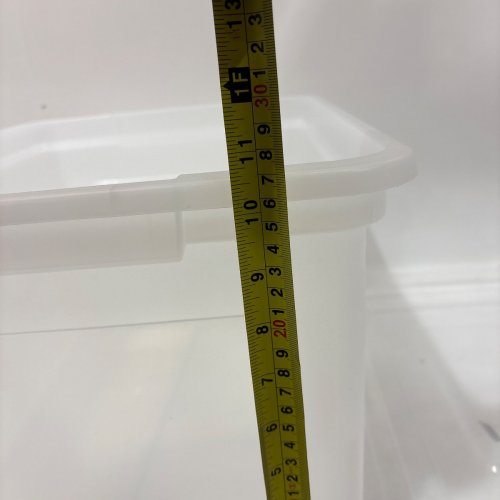 STORAGE CONTAINER WITH LID - 18" X 11" X 14" - CLEAR image 5