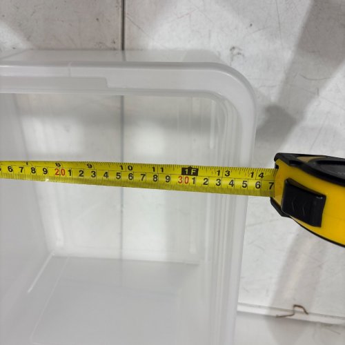 STORAGE CONTAINER WITH LID - 18" X 11" X 14" - CLEAR image 3