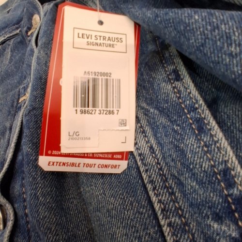WOMEN'S LEVI STRAUSS SIGNATURE VINTAGE EASY TRUCKER JACKET - LARGE - BLUE (STYLE: A61920002) image 2