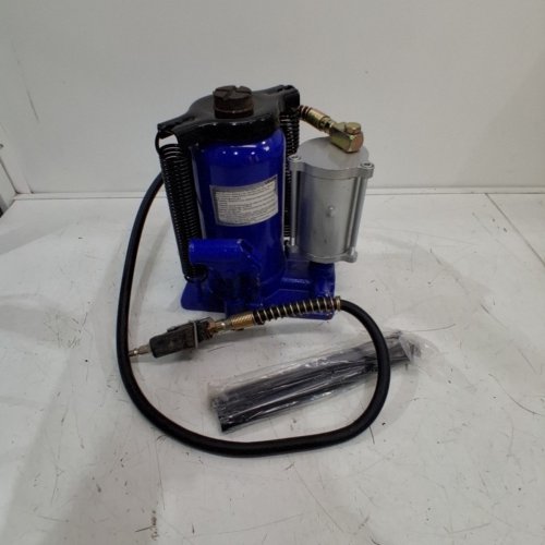 AIR HYDRAULIC BOTTLE JACK PNEUMATIC/MANUAL HEAVY DUTY WELDED BOTTLE JACK WITH PUMP - 20TON - BLUE - (MODEL: MR8004 ) image 2