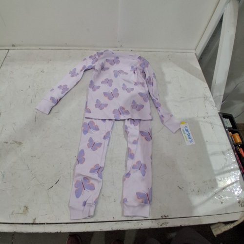 2PC CARTER'S CHILD OF MINE BUTTERFLY PRINT LONG SLEEVE TOP AND PANTS SET - 4T (39-41.5" / 33-37.5 LBS) - LAVENDER (STYLE: WKT123085-CAN) image 2