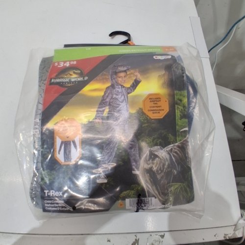 TODDLER DISGUISE JURASSIC PARK T-REX COSTUME - 3-4T - GREY image 2