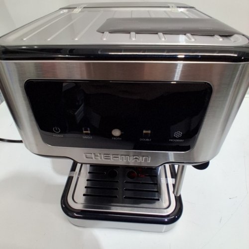 CHEFMAN CRAFTBREW 15-BAR PUMP DIGITAL ESPRESSO MAKER WITH STEAM WAND FOR LATTE & CAPPUCCINO - 1.5L - BLACK / SILVER (MODEL: RJ54-SS-15-D-AM) image 3