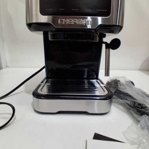 CHEFMAN CRAFTBREW 15-BAR PUMP DIGITAL ESPRESSO MAKER WITH STEAM WAND FOR LATTE & CAPPUCCINO - 1.5L - BLACK / SILVER (MODEL: RJ54-SS-15-D-AM) image 5