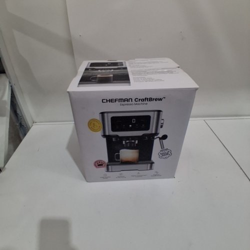 CHEFMAN CRAFTBREW 15-BAR PUMP DIGITAL ESPRESSO MAKER WITH STEAM WAND FOR LATTE & CAPPUCCINO - 1.5L - BLACK / SILVER (MODEL: RJ54-SS-15-D-AM) image 10