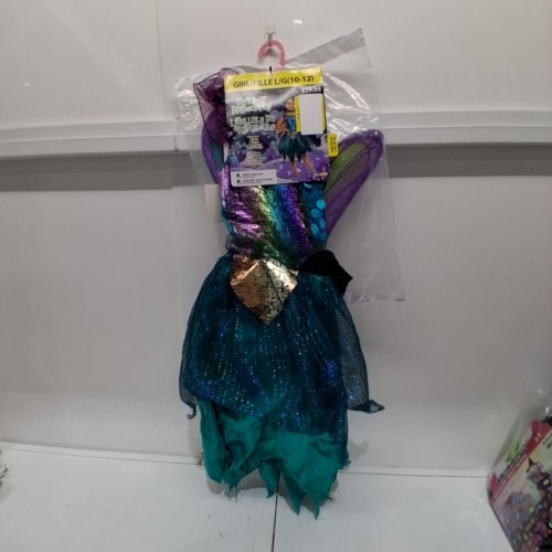 4PC GIRLS PALAMON TWILIGHT DRAGONFLY COSTUME - LARGE (10-12) - BLUE/PURPLE image 2