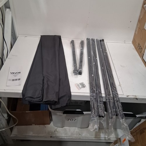 SINGLE PANEL ROOM DIVIDER - 6FT X 6FT - GREY/BLACK (MODEL: PFDMFGSH02) image 2