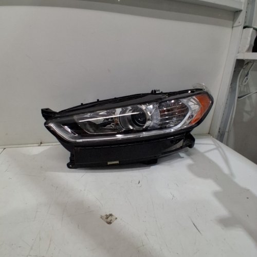 FRONT END LEFT SIDE VEHICLE HALOGEN BULB HEADLIGHT ASSEMBLY - FITS 2013-2016 FORD FUSION - BLACK image 2