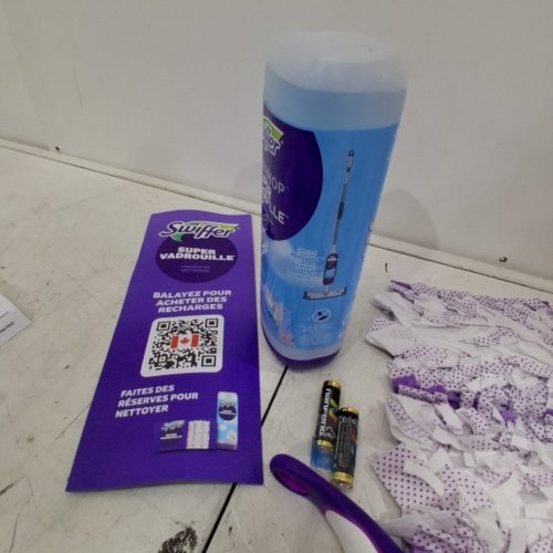SWIFFER POWERMOP SUPER MULTI-SURFACE MOP & MOP PAD - PURPLE/WHITE image 3
