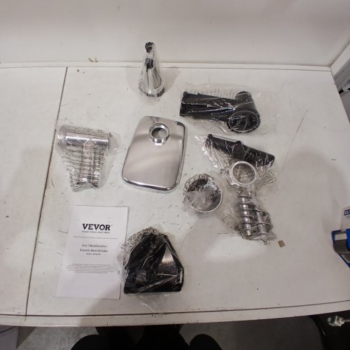VEVOR ELECTRIC SAUCE AND MEAT GRINDER FOOD MILL ACCESORIES KIT - STAINLESS STEEL - SILVER/BLACK (MODEL: MG-2035R) image 3