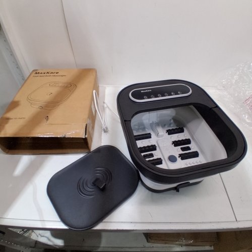 MAXKARE FOOT SPA MASSAGER WITH HEAT, BUBBLES & VIBRATION - BLACK image 3