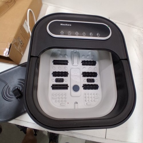MAXKARE FOOT SPA MASSAGER WITH HEAT, BUBBLES & VIBRATION - BLACK image 4