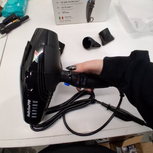 BABYLISSPRO RAPIDO HIGH PERFORMANCE LIGHTWEIGHT HAIR DRYER - BLACK (MODEL: BAB7000C) image 2