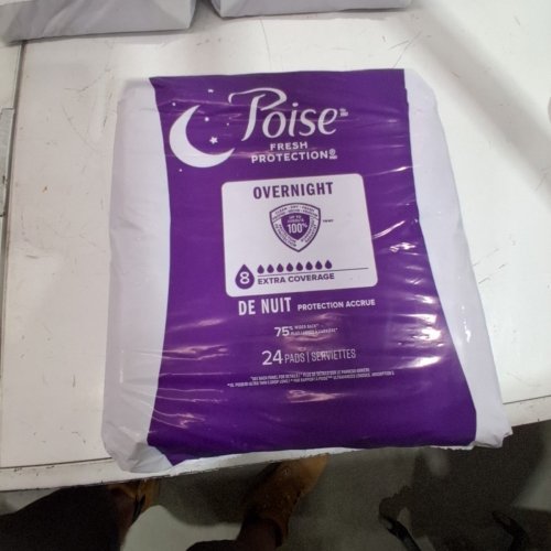 24PK POISE OVERNIGHT INCONTINENCE PADS WITH 75" WIDER BACK FOR EXTRA COVERAGE - ULTIMATE ABSORBANCY image 2