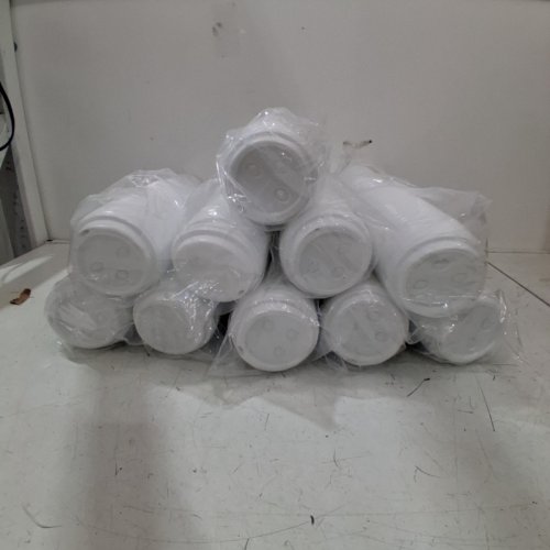 1000PK CIAO! 90 MM PS LIDS FOR 10/12/16/200Z PAPER COFFEE CUPS - WHITE/BLACK image 2
