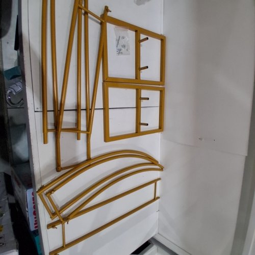 2PK METAL CURVED PARTIAL ARCH BACKDROP STAND - 5.9FT - GOLD image 2
