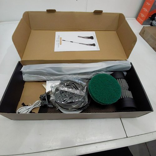 13PC WATERPROOF ELECTRIC SPIN SCRUBBER CLEANING BRUSH WITH 7 REPLACEABLE BRUSH HEADS - BLACK/SILVER (MODEL: G5) image 4
