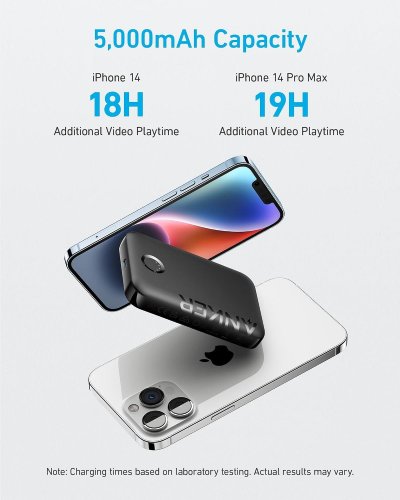ANKER 321MAGGO POWER BANK WITH POWERCORE 5 K - 19+ HOURS - BLACK (MODEL: A1616011) image 4