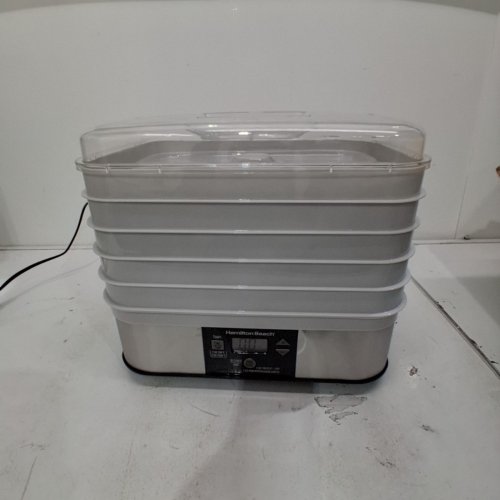 HAMILTON BEACH DIGITAL FOOD DEHYDRATOR WITH 5 STACKABLE TRAYS - WHITE - (MODEL: 32100C) image 3