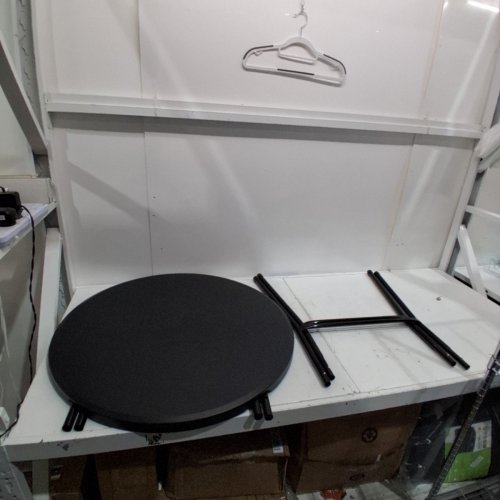 FLASH FURNITURE PLASTIC BAR HEIGHT FOLDING TABLE - 32" ROUND - 2.6FT - BLACK (MODEL: SN-R80-2 image 2