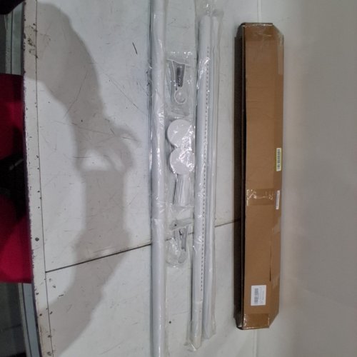 YMDPARTS SHOWER CURTAIN TENSION ROD - ONE CLICK ADJUSTABLE, 40"-157" - WHITE image 3