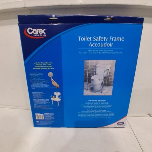 CAREX TOILET SAFETY FRAME - 300LB CAPACITY - GREY (MODEL: B358CA) image 3