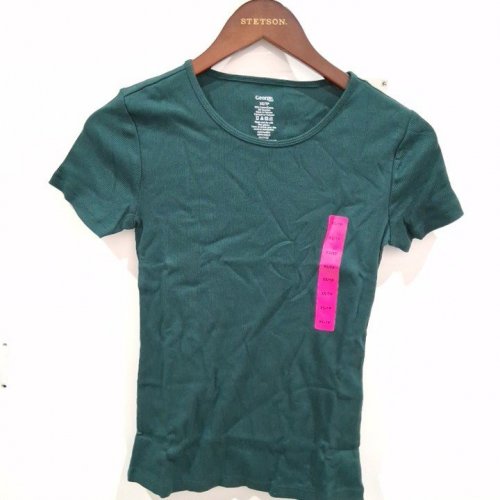 WOMEN'S GEORGE SHORT SLEEVE T-SHIRT - EXTRA SMALL - JUNE BUG GREEN (STYLE: GRF51005LD) image 2