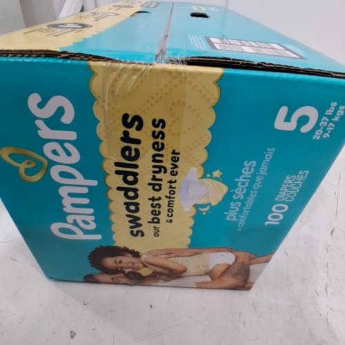 100PK PAMPERS SWADDLERS 100% LEAKPROOF DISPOSABLE BABY DIAPERS - SIZE 5 image 3