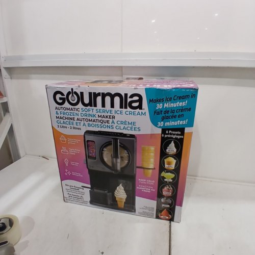 GOURMIA 6-IN-1 AUTOMATIC SOFT SERVE ICE CREAM AND FROZEN DRINK MAKER - 2L - 2.11QT - BLACK (MODEL: GSI1060BK) image 6